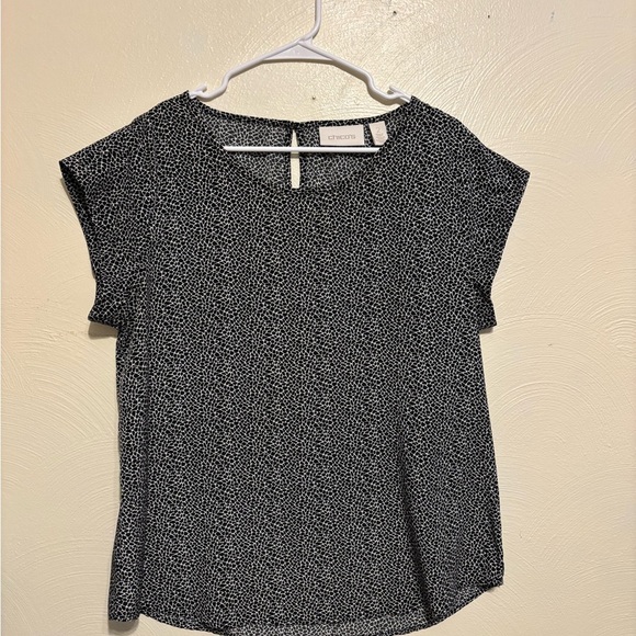 Chico's Black and White Blouse Elegant Top - Picture 1 of 7